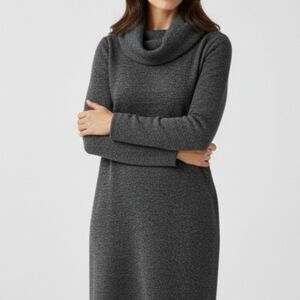 Womens Charcoal Grey Cowl Neck Sweater Dress Banana Republic Size Medium